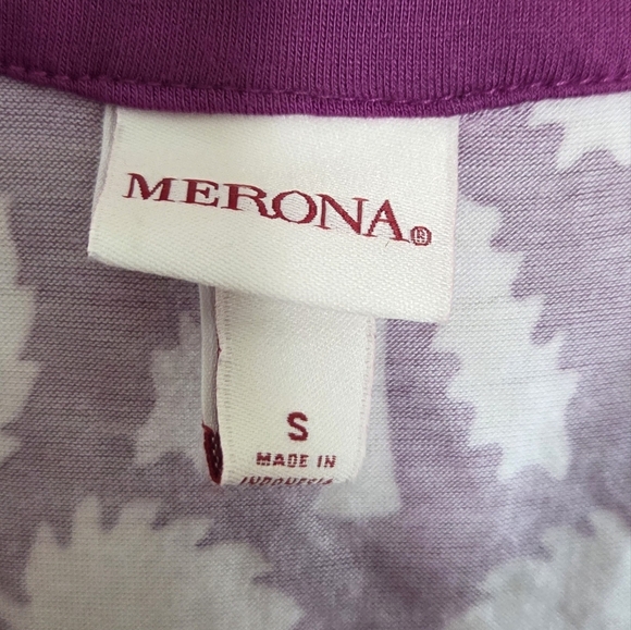 Merona | Purple & White Floral Halter Tank Top Size Small - Picture 3 of 4